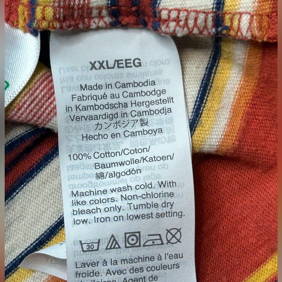 J.Crew (Re-Imagined) Men's Multi Colored Striped T-shirt Size XXL - Picture 6 of 7